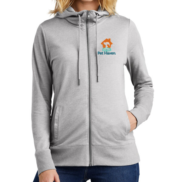 District® Women’s Featherweight French Terry™ Full-Zip Hoodie - Embroidered Logo Thumbnail