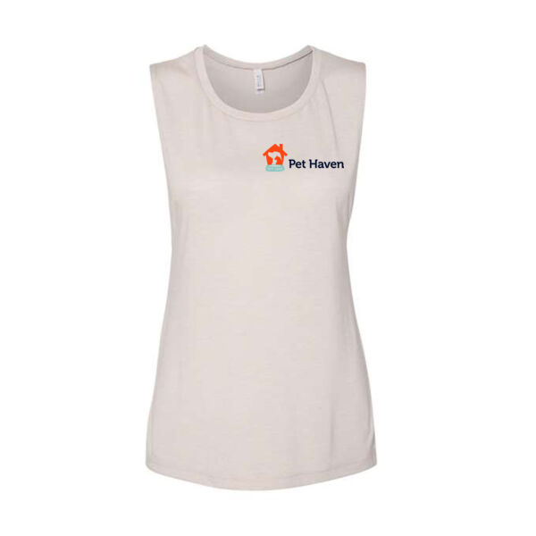 Bella & Canvas Women's Flowy Scoop Muscle Tank - Printed Logo Thumbnail