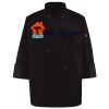 Ten Pearl Button Black Chef Coat Thumbnail