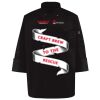 Ten Pearl Button Black Chef Coat Thumbnail
